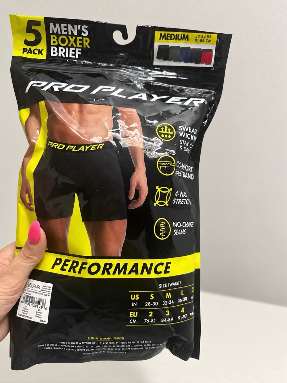 Pro Player Performance Boxer Briefs - 5 Pack)